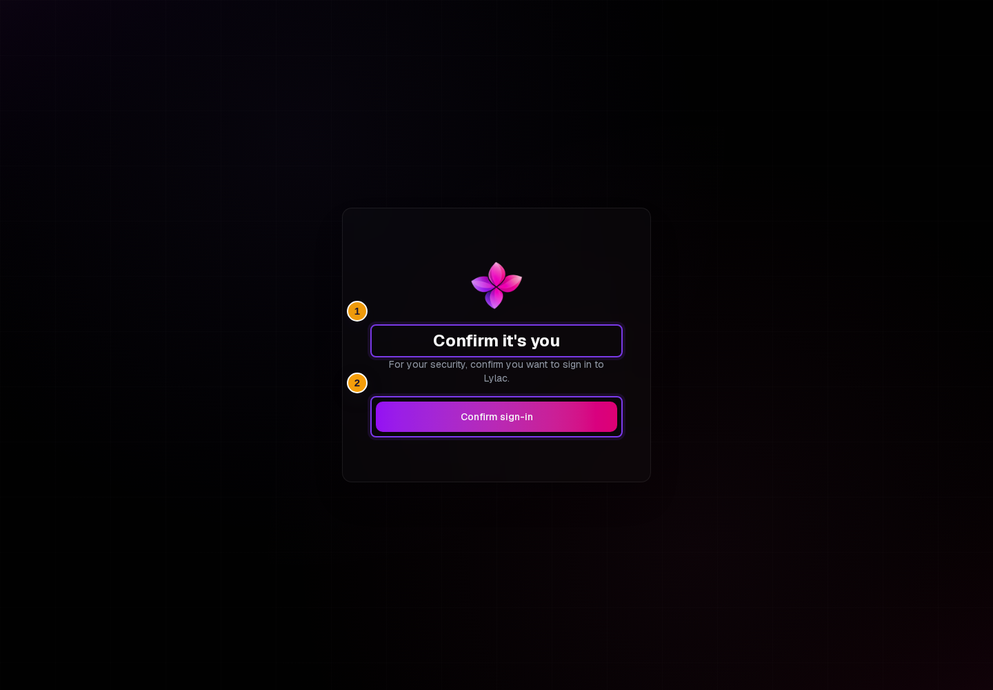 Confirm it's you and Confirm sign-in